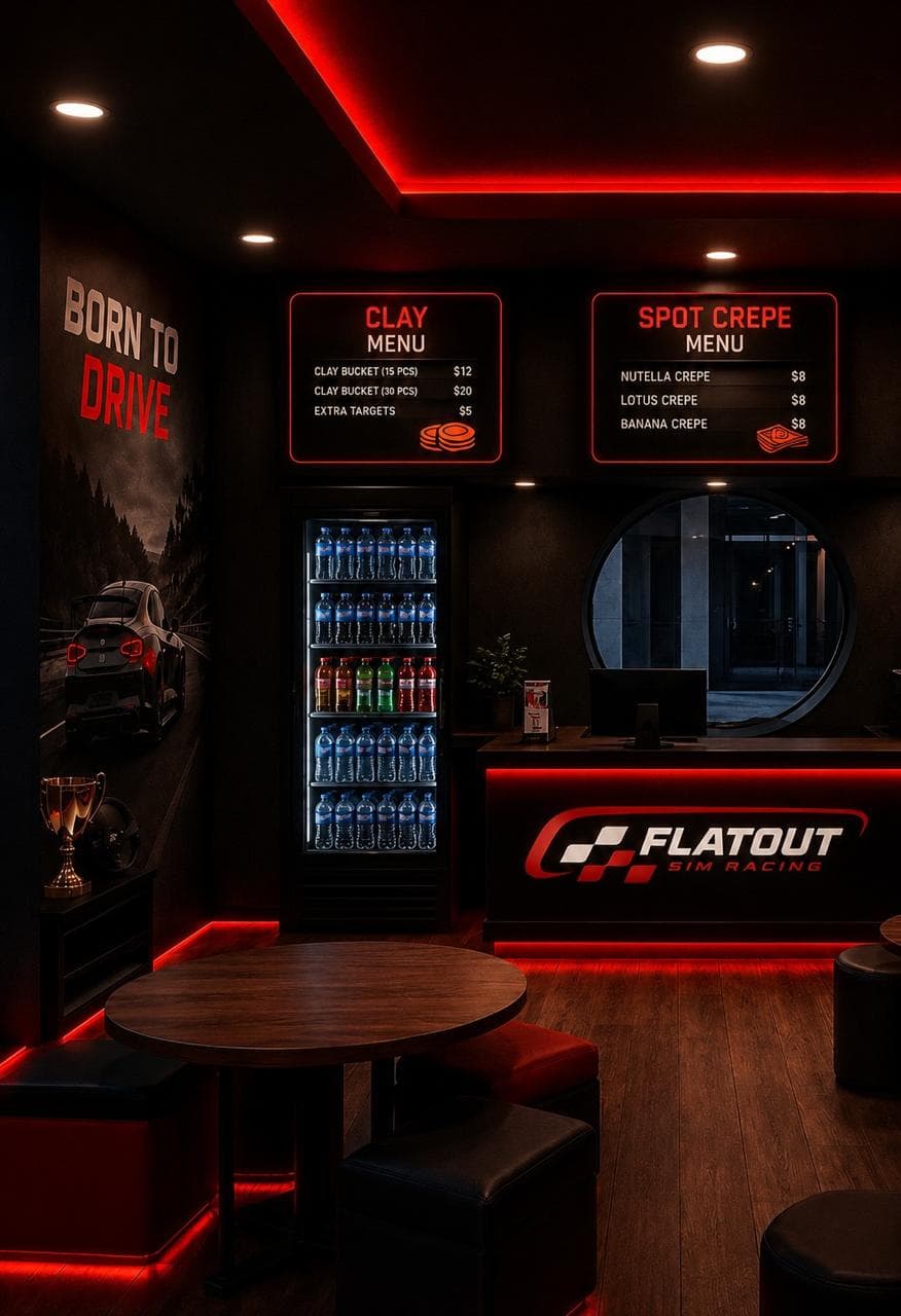 Drinks and snacks between sessions, right at the front desk